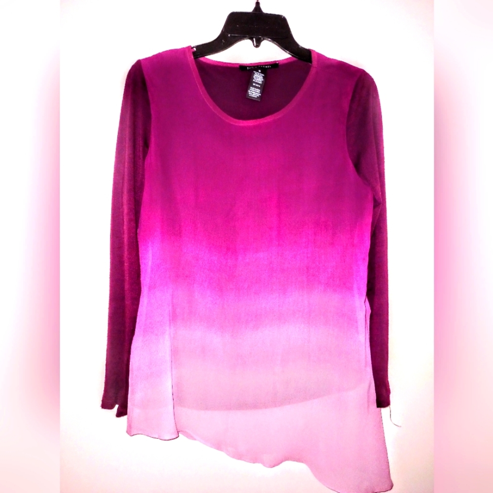 LADIES TOP, SHADES OF PINK/MAROON, SIZE S, BY ZAC & RACHEL